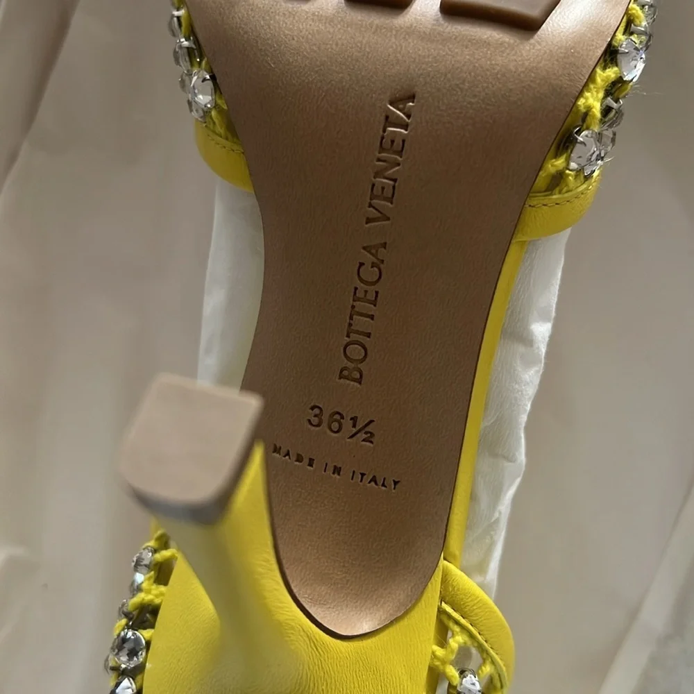 Bottega Veneta Stretch Swarovski Crystals Embellished Pumps, New, Size 36.5 - Picture 7 of 12